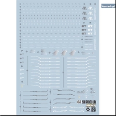 Decal nước huỳnh quang MGEX Strike Freedom X20A Evo