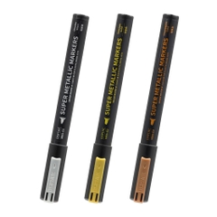Bút tô màu kim loại Super Metallic Color Marker Bạc/Vàng/Đồng MKS-01-03 Dspiae