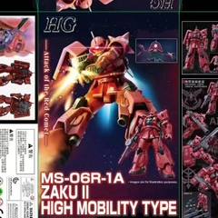 Mô Hình Lắp Ráp HG 1/144 Zaku Ⅱ High Mobility Type Char Use BL
