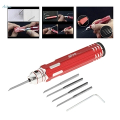 Bộ Dao Khắc Mô Hình MS-012 Kèm 5 Lưỡi Thép Thay Thế Model Tool – Dao Tỉa Line Chuyên Dụng Gundam DIY