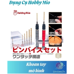 Khoan tay mô hình màu đỏ PIN VISE set Hobby Mio HMZ-01