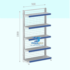 Kệ siêu thị lưới đơn L900H1800-5S-