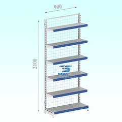 Kệ siêu thị lưới đơn L900H2100-6S-