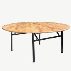 Bàn tròn tiệc cưới cao cấp gỗ cao su tự nhiên dùng cho nhà hàng