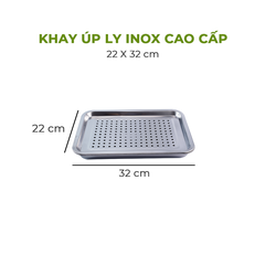 Khay Úp Ly Inox Cherry