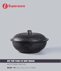 Bộ thố cơm có nắp nhám 10" Superware BL439-10 B - đen