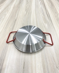 Chảo inox quai đỏ 1 đáy HXPHE28