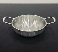 Chảo inox 2 quai đáy bầu HXG28