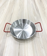 Chảo inox quai đỏ 1 đáy HXPHE26