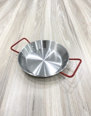 Chảo inox quai đỏ 1 đáy HXPHE28