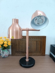 Đèn hâm nóng thức ăn 2 bóng đồng, đế tròn đen 121869