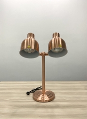 Đèn hâm nóng thức ăn 2 bóng đồng, đế tròn đồng 121169G