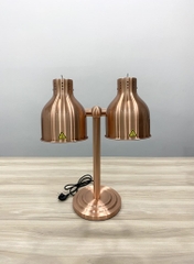 Đèn hâm nóng thức ăn 2 bóng đồng, đế tròn đồng 121169G