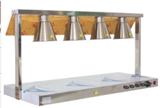 Đèn hâm nóng thức ăn 4 bóng (inox) 121157