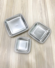 Dĩa vuông sâu lòng trung inox 304 ZFX140