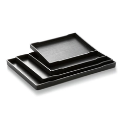 khay amenity nhựa chữ nhật đen JB-8002
