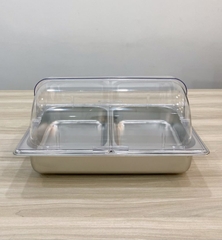 Khay buffet 2 ngăn nắp PC KNB-2-100 (2 khay 1/2x100)
