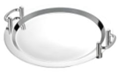 Khay trưng bày inox tròn có tay nắm (φ505mm) 122002S