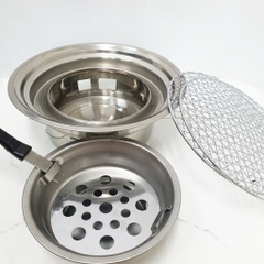 Lò Nướng Than Vỉ Inox Trắng Cherry