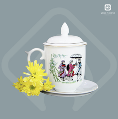 ca 10.5cm quan họ có nắp có kê Long phương