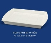Khay chữ nhật ô tròn 43 x 30.5 cm Minh Long - MISC-ASSORTMENT LYS