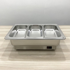 Nồi hâm buffet 3 ngăn nắp inox YD-7055-3