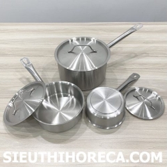 Nồi nấu sốt inox ( 2 đáy) 101610 (φ300×H105)