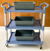 Xe phục vụ 3 tầng xám L-010-2(3 thau xám)