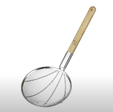 Chao lì inox cán gỗ #28 186123