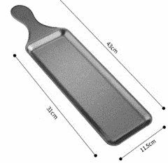 Dĩa chữ nhật có tay cầm DTA40