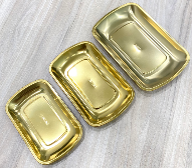 Dĩa CN sâu lòng inox 304 vàng lớn CFP304245G