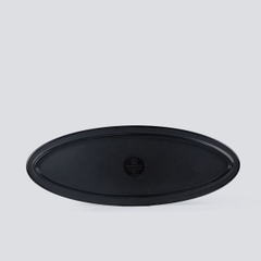 Dĩa oval cạn nhám Superware PV388-14 - đen