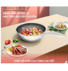 Chảo chống dính inox liền đáy SUNHOUSE IN28M8