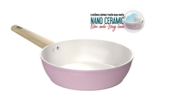 Chảo chống dính phủ sứ nano đáy từ SUNHOUSE SHG24MP