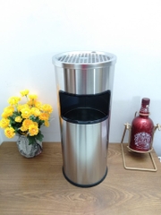Thùng rác gạt tàn inox trắng A35-A