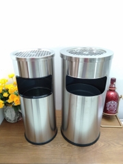 Thùng rác gạt tàn inox trắng A35-A