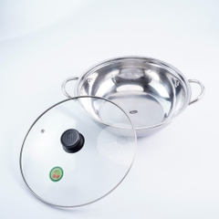 Nồi Lẩu Nắp Kính 26cm Cherry