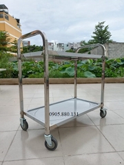 Xe đẩy inox 2 tầng lớn S1001
