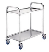Xe đẩy inox 2 tầng trung M2