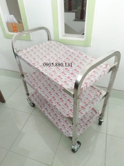 Xe đẩy inox 3 tầng nhỏ X1003