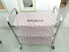 Xe đẩy inox 3 tầng nhỏ X1003