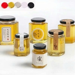 Hũ thủy tinh lục giác nắp thiếc