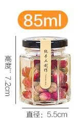 Hũ thủy tinh lục giác nắp thiếc