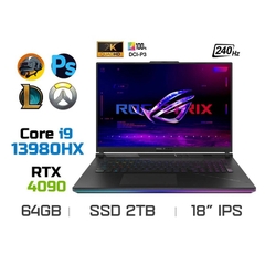 Laptop Asus ROG Strix SCAR 18 G834JY-N6039W - Intel Core i9 - 13980HX | RTX 4090 16GB | 18 Inch QHD+ 240Hz