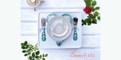 Bát ăn dặm kèm thìa dĩa EMMAKIDS