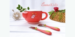 Bát ăn dặm kèm thìa dĩa EMMAKIDS
