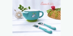Bát ăn dặm kèm thìa dĩa EMMAKIDS
