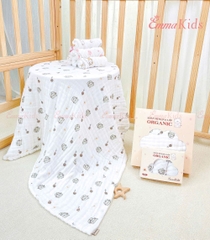 Khăn xô Đa Năng Muslin 6 lớp Emmakids