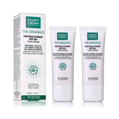 Combo 2 Kem Chống Nắng MartiDerm The Originals Proteos Screen SPF50+ 40ml Fullbox - Fluid Cream - Xách Tay [Tiết kiệm 59K + Freeship]