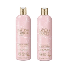 Combo 2 Sữa tắm Baylis & Harding 500ml x 2 Màu Hồng Hương Hoa Hồng & Hoa Sen
